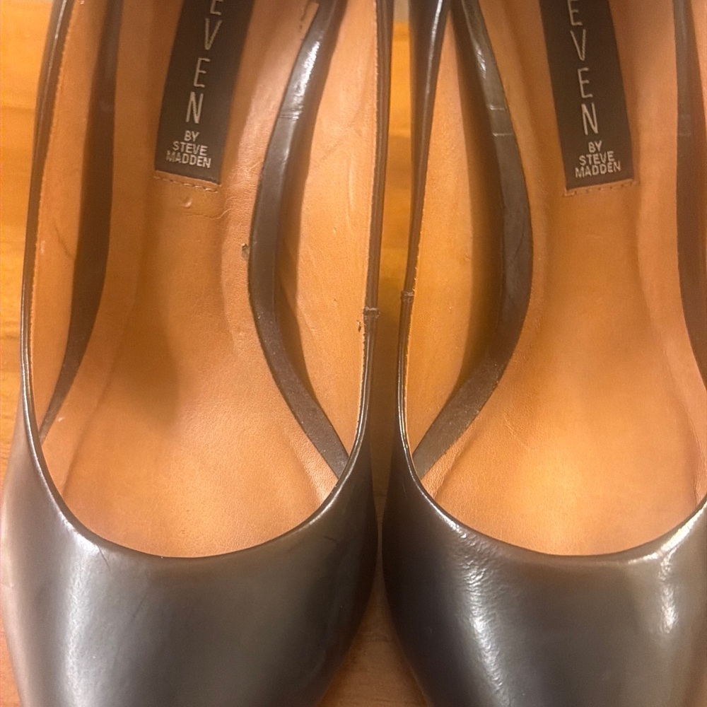 Steve Madden Black Genuine Leather Heels